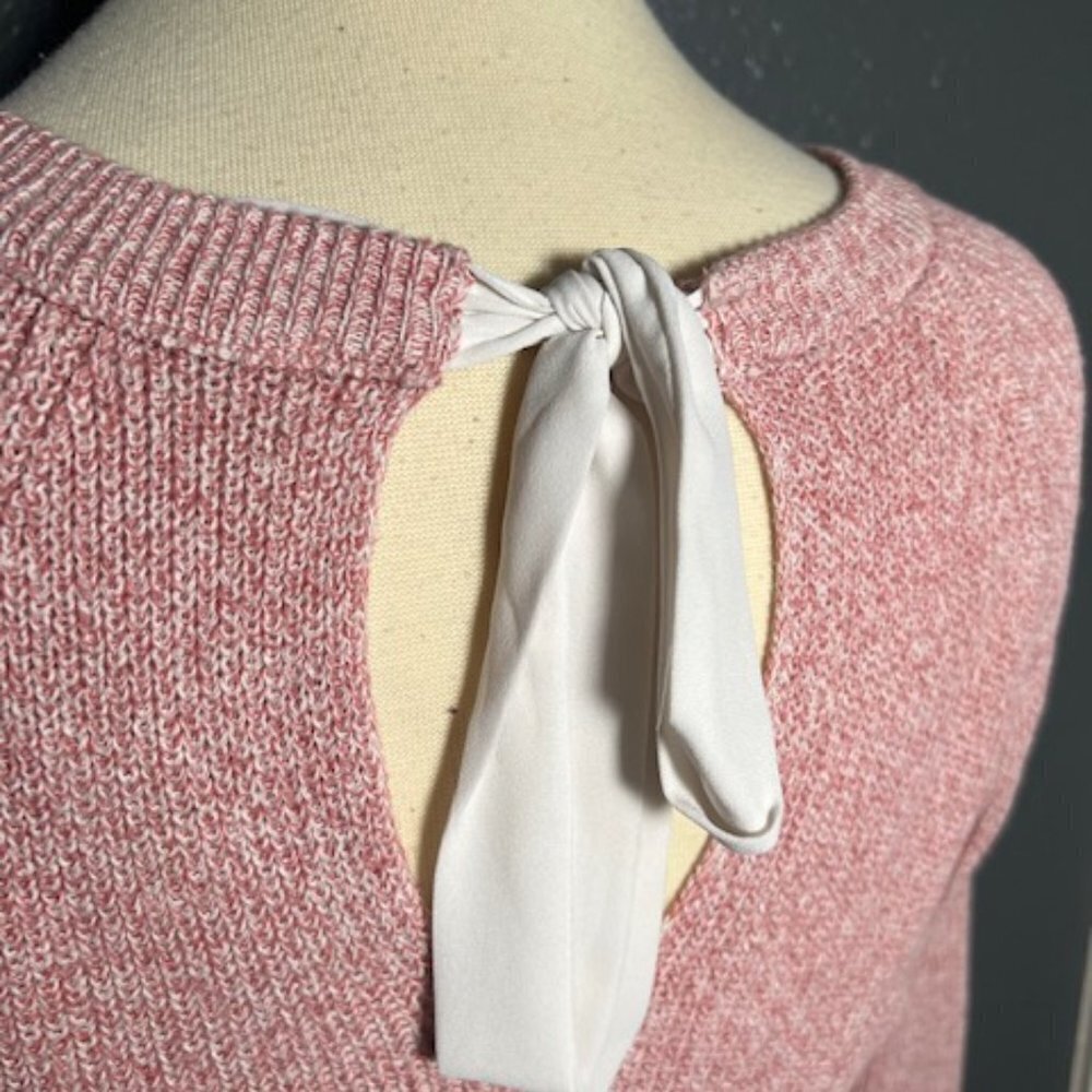 Loft Womens Light Pink Long Sleeve Lightweight Sweater 100% Cotton Size XS - Picture 5 of 7